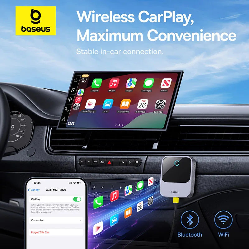 Wireless CarPlay Adapter Plug and Play Auto Connect - Smarsty