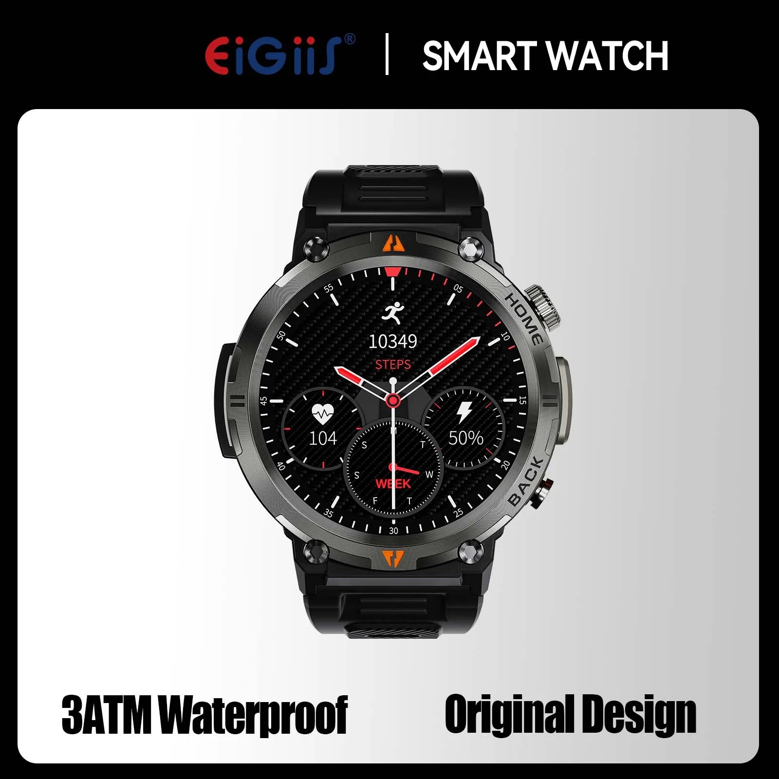 EIGIIS KE3 Smart Watch Bluetooth Call Waterproof Health Monitor - Smarsty
