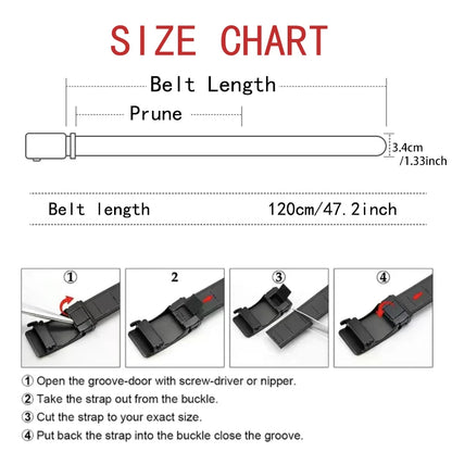 Business Men Leather Belt Automatic Buckle Durable - Smarsty