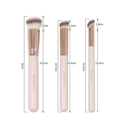 Maange 3Pcs Makeup Brushes and 2Pcs Powder Puffs Set - Smarsty