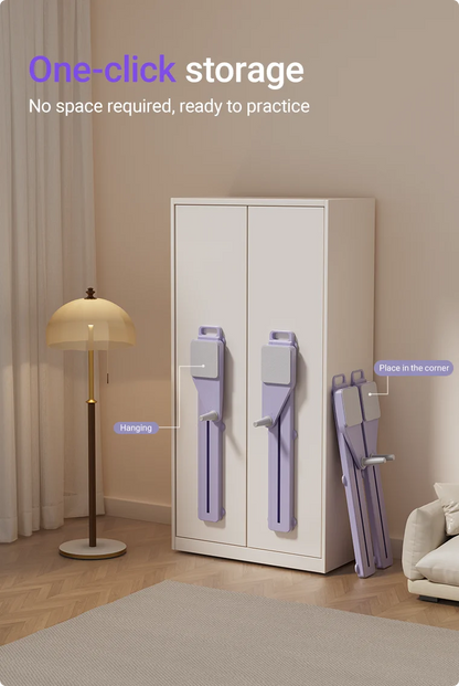 2-in-1 Abs & Ski Board - Portable Core/Leg Trainer, Split Pilates-Reformer for Home Gym, Lightweight Full-Body Fitness