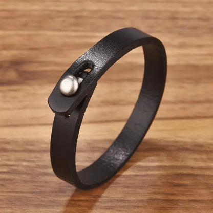 Vintage Genuine Leather Wrap Bracelet Durable Punk Wristband - Smarsty