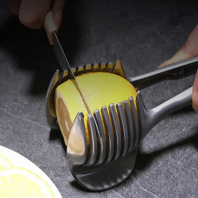 Stainless Steel Kitchen Handheld Orange Lemon Slicer Tomato Cutting Clip Fruit Slicer Onion Slicer KitchenItem Cutter Accessorie by Smarsty