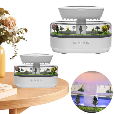 Air Humidifier Water Drip Micro Landscape Essential Oil Diffuser with 7 Night Light Aroma Diffuser for Home Office