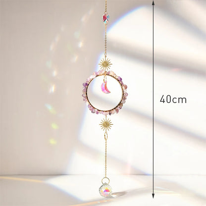 Hanging Crystal Pendant Suncatcher Wind Chimes for Home Decor - Smarsty