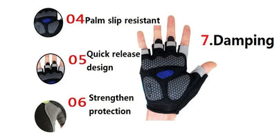 Breathable Anti Slip Half Finger Cycling Gloves for Men and Women - Smarsty
