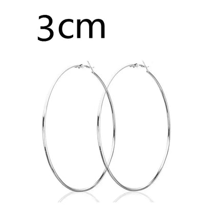 Stainless Steel Hoop Earrings Two Pair Adjustable Sizes - Smarsty