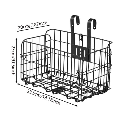 Mountain Bike Front Rear Foldable Side Hanging Basket Pannier Carrier for Cycling Storage Bicycle Baskets