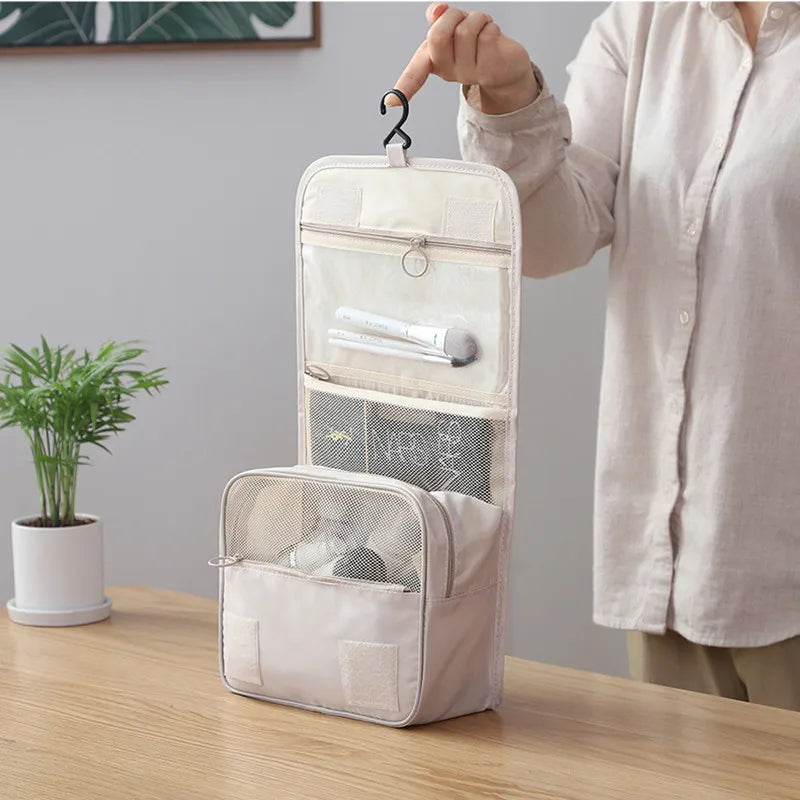Waterproof Travel Makeup Bag Organizer For Women With Hook - Smarsty