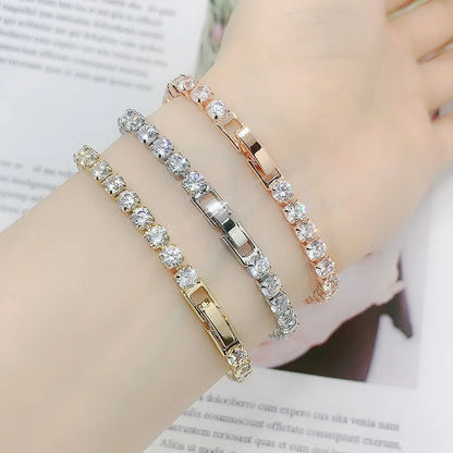 Trendy Women's Tennis Bracelet with AAA+ Cubic Zirconia - Smarsty