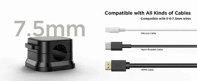 Magnetic Cable Clip Cable Holder Adhesive Wire Keeper Cord Cable Organizer for Home Office Under Desk Management - Smarsty