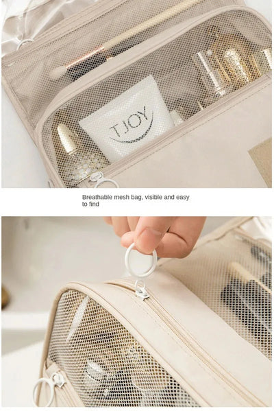 High Quality Travel Makeup Bag Waterproof Toiletries Organizer  Women Neceser Bathroom Hook Wash Pouch Hook Makeup Storage Bag - Smarsty