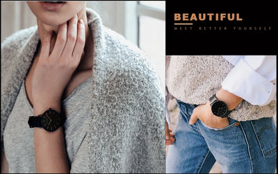 Rose Gold Women's Bracelet Watch with Japan Quartz Movement - Smarsty