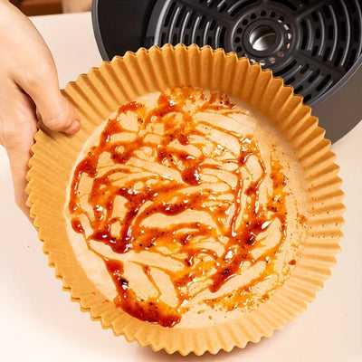 Air Fryer Paper Liners Disposable Oil-Proof Waterproof Baking Paper Round Square And Rectangle Parchment Kitchen Party Supplies - Smarsty