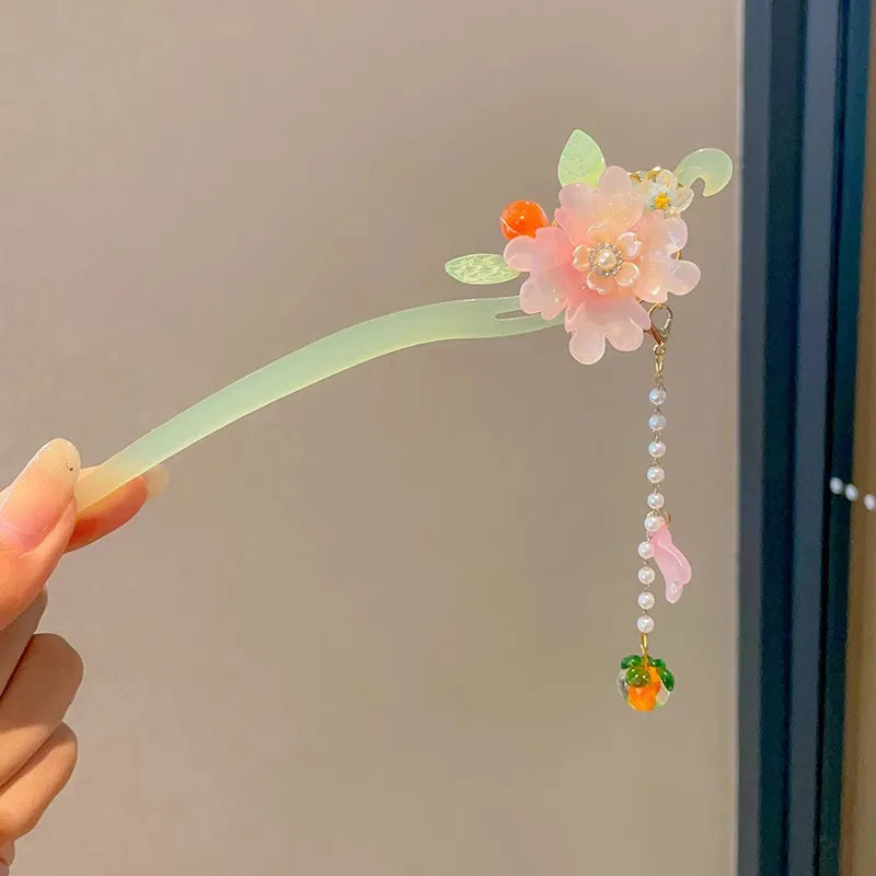 Elegant Flower Tassel Hair Clip for Women - Smarsty
