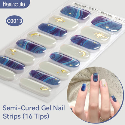 Gradient Auroras Gel Nail Strips for Easy DIY Manicure - Smarsty