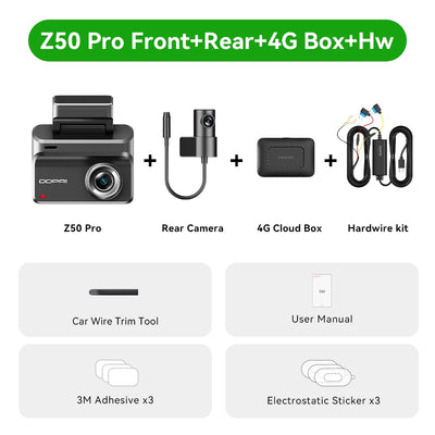 Dash Cam 4K Night Vision GPS ADAS Front Rear Parking - Smarsty