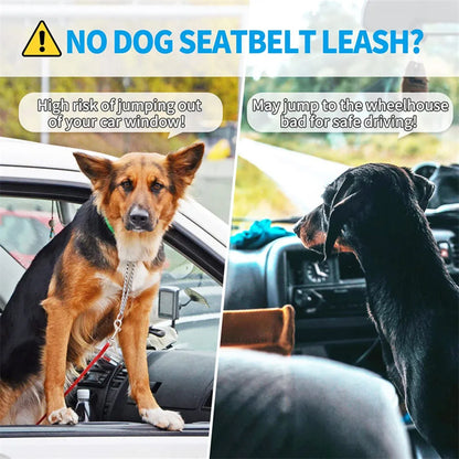 Adjustable Dog Car Seat Belt Harness with Reflective Cushioning - Smarsty