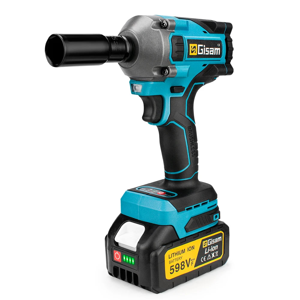1000N M Brushless Electric Impact Wrench Cordless Power Tool - Smarsty