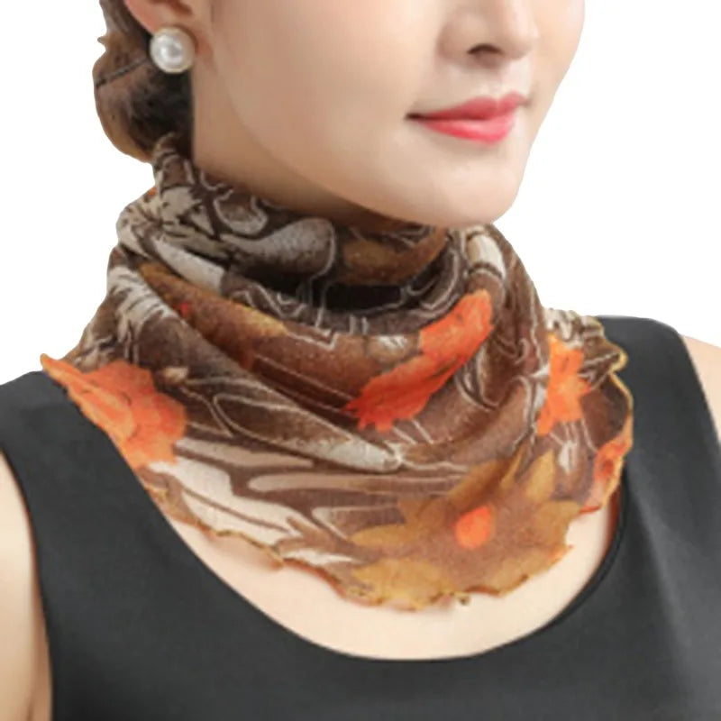 Women Chiffon Sunscreen Scarf Lightweight UV Protection - Smarsty