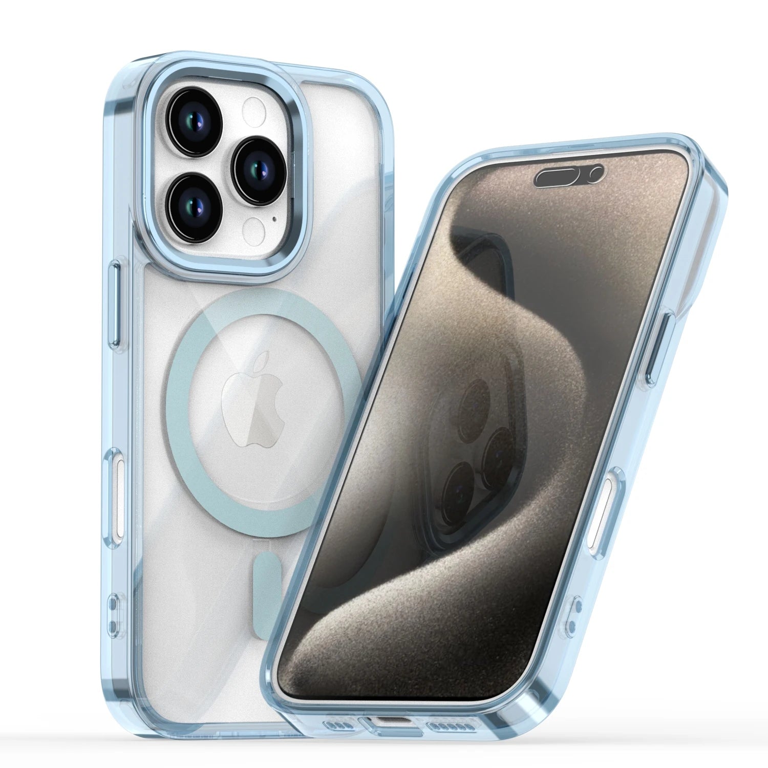 High hardness Magnetic Magsafe Metal Lens Buttons Clear Case For iPhone 16 Pro Max 15 Pro Max 14 Pro 13 12 11 X XS Protect Cover
