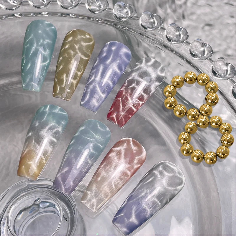 Water Ripple Cat Eye Magnetic Gel Beads for Nail Art - Smarsty