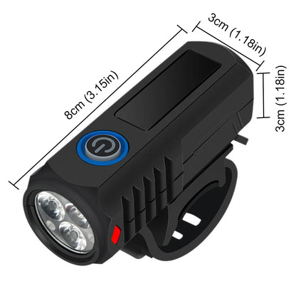 LED Cycling Front Light USB Charging Cycling Safety Front Lamp 3 Gears Bike Handlebar Flashlight Bicycle Accessories