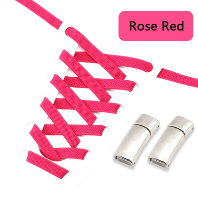 NEW NoTie Shoelaces Magnetic Shoe Laces Clip Flat Elastic Stretch Laces Sneakers Woman Men Children Casual Shoelace for AJ AF1 - Smarsty