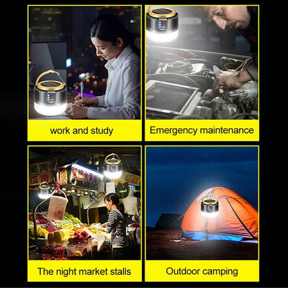 LED Camping Light Waterproof Rechargeable Tent Lamp Portable Lanterns Emergency Lights Market Lamp Energy Saving Bulb by Smarsty
