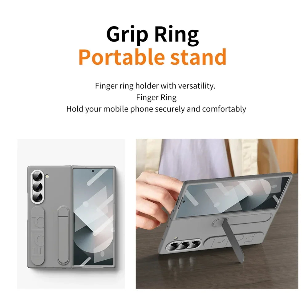 Premium Galaxy Z Fold Hand Strap Case With Folding Stand - Smarsty