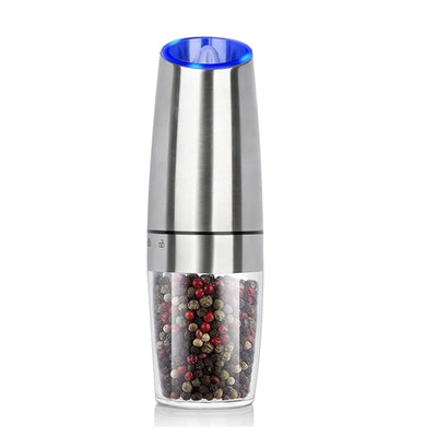 1pc/2pcs, Gravity Electric Salt And Pepper Grinder - Salt & Pepper Mill Sets With LED Light, One Hand Automatic Operation, Adjus - Smarsty