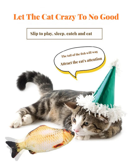 Electric Cat Toy Dancing Fish Interactive Plaything - Smarsty