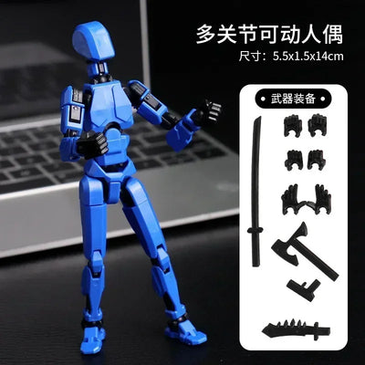 DIY Luminous T13 Multi-Jointed Movable Shapeshift Robot 3D Printed Mannequin Lucky robot and dog Action Figures Toys kids Gifts - Smarsty