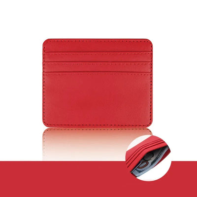 1PCS Man Purses Ultra Thin Mini Business Bank Credit Card Holder Wallet Simple Black Women Small Coin Cards Cover Pouch Case Bag - Smarsty
