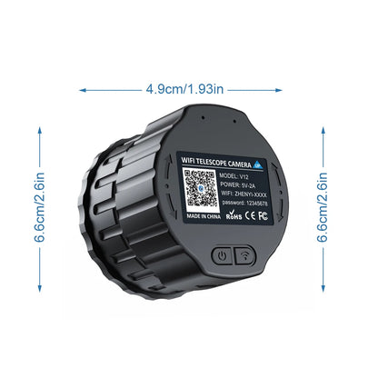 2K 4 Million High-Definition WiFi Electronic Eyepieces for 25mm-50mm Scopes WiFi Electronic Telescope Eyepiece for Bird Watching