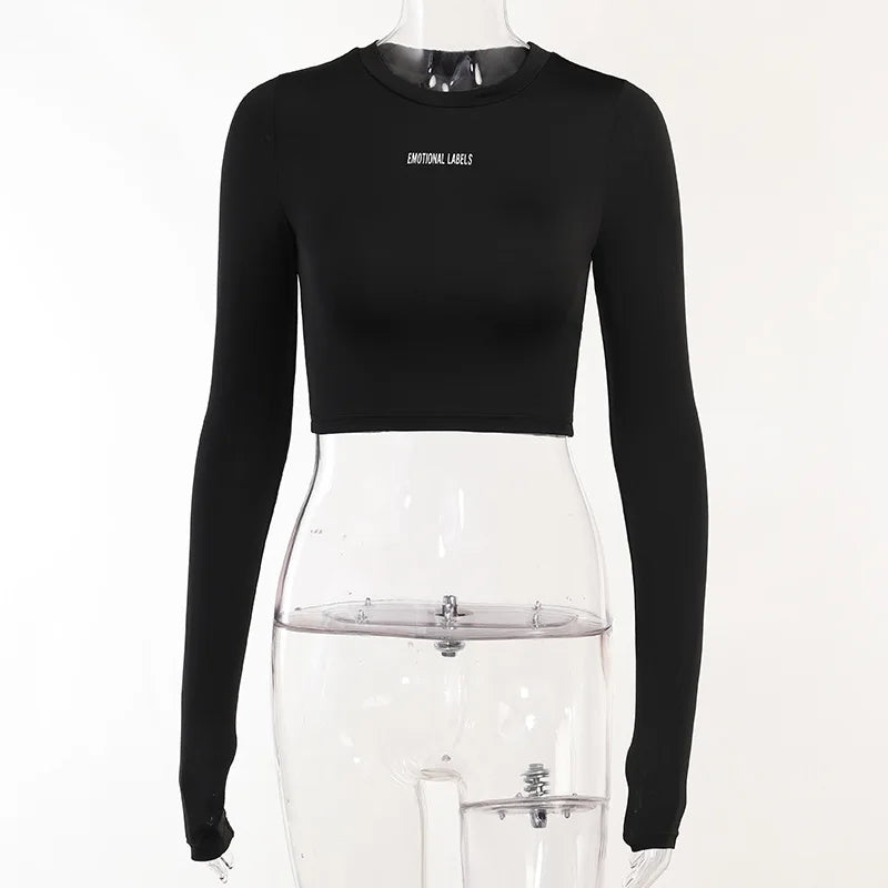 European and American Spring/Summer Round Neck Long Short sleeved 3/4 Shorts Two piece Women's Fashion Sports Versatile Set - Smarsty
