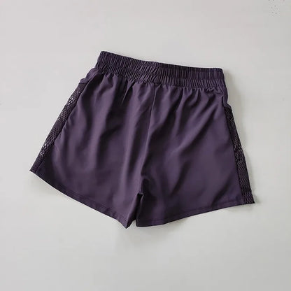 Women's Yoga Shorts High Waist Sport Fitness 2 in 1 Workout Shorts Running Pants Sports Shorts Casual Gym Quick Drying Shorts - Smarsty