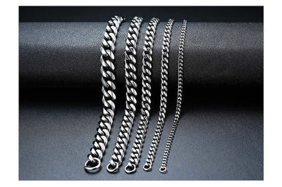 Vnox Men's Stainless Steel Cuban Link Chain Bracelet - Smarsty