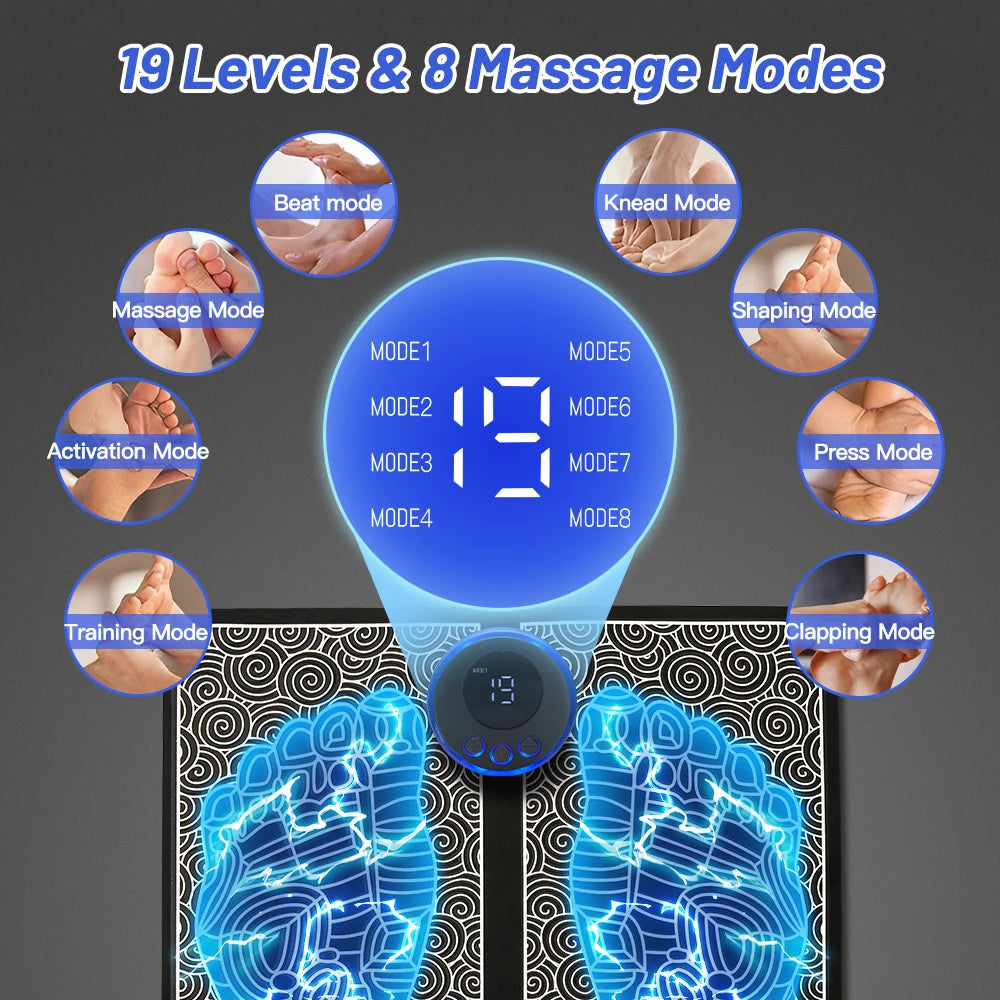 Electric Foot Massager Pad for Muscle Relaxation - Smarsty