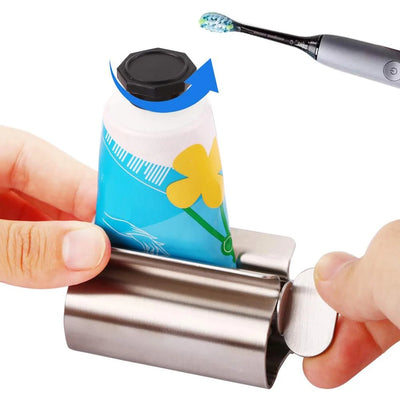 Bathroom Accessories Toothpaste Squeezer Tube Roller Stainless Steel Wringer Roller Rotate Dispenser for Ointments Cosmetics - Smarsty