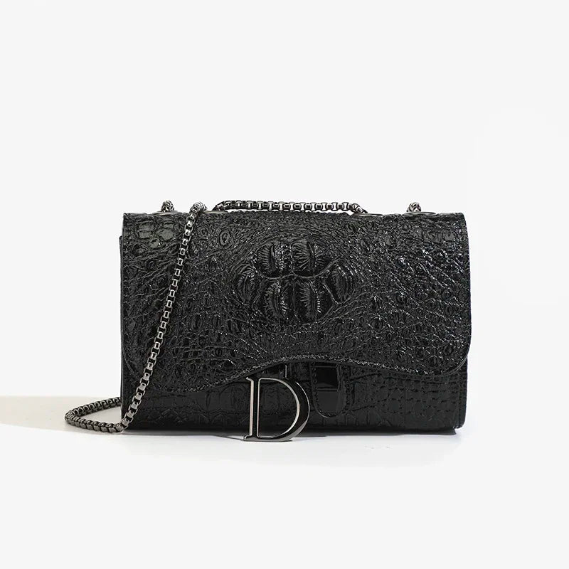 Luxurious Women's Sequined Crossbody Handbag With Chains - Smarsty