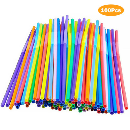 Colorful Flexible Plastic Drinking Straws for Parties - Smarsty