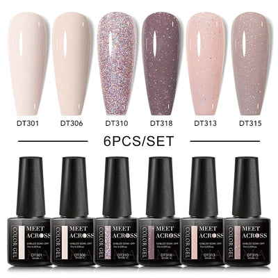 Glitter Red Silver Gel Nail Polish Set for Stunning Nail Art - Smarsty