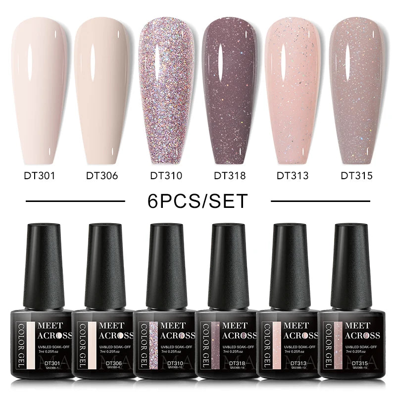 Glitter Red Silver Gel Nail Polish Set for Stunning Nail Art - Smarsty
