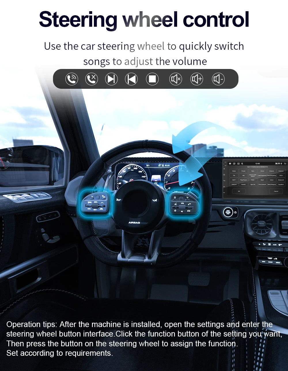 Universal Android 13 Car Stereo Seven Inch GPS Navigation - Smarsty