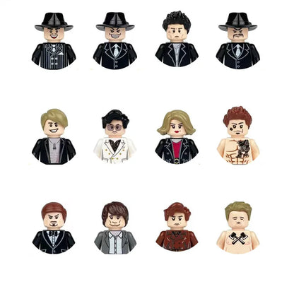 building blocks action doll mini city figures toys girls soldiers policeman robot worker fireman farmer cook movie characters