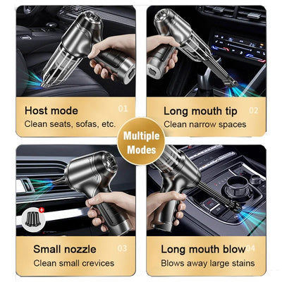 Brushless Car Vacuum Cleaner Cordless Handheld Auto Vacuum Home & Car Dual Use Mini Vacuum Cleaner with Builtin Battrery - Smarsty