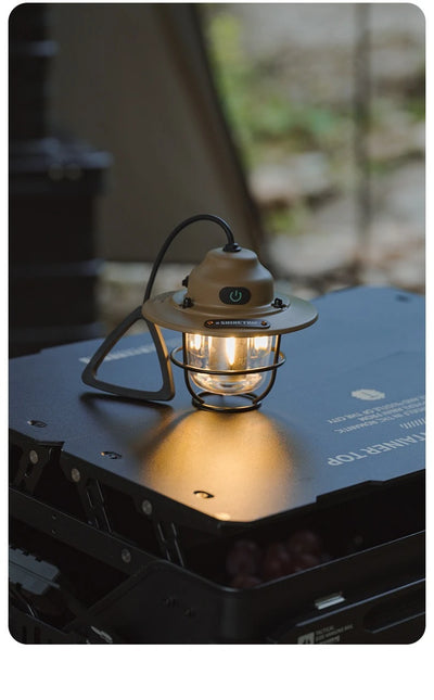 Shine Trip Outdoor Retro Smalldroplight, Campsite Lamp, Atmosphere Lamp, USB Charging Tent Light, LED Camping Hangling Lamp by Smarsty