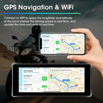 Portable Motorcycle Navigation Display CarPlay Android Auto - Smarsty