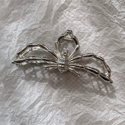 Silver Heart Hair Claw Clip Large Elegant Hold For Women - Smarsty
